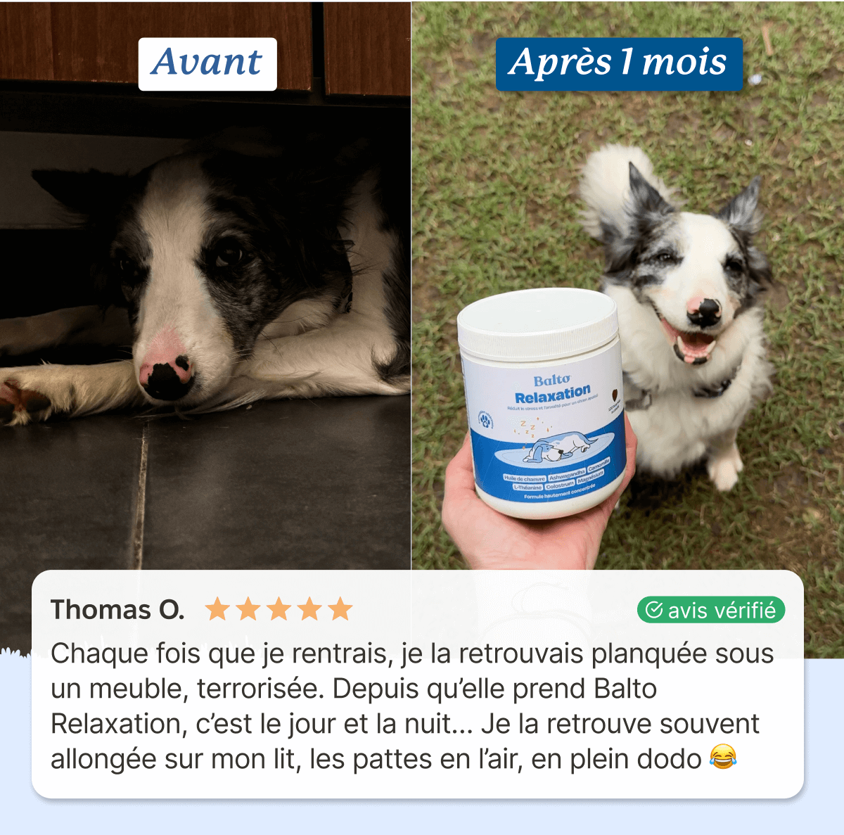 Before and after comparison